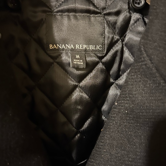 Banana Republic Italian Melton Peacoat with Shearling Collar - Picture 2 of 10